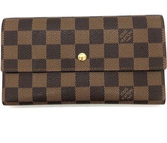 Louis Vuitton Brown Monogram Canvas Long Wallet (Tri-Fold) (Pre-Owned)