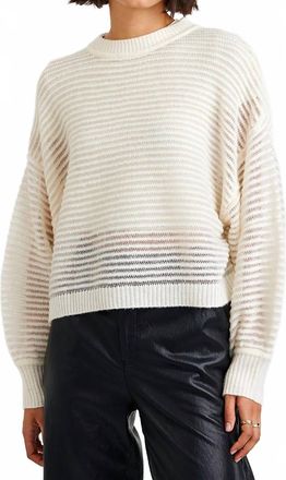 Bella Dahl Relaxed Boxy Fit Sweater In Vanilla Frost