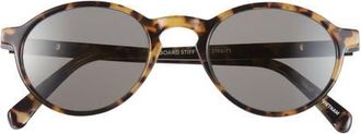 Eyebobs Board Stiff 49mm Round Polarized Sunglasses in Tortoise /Black Tort /Grey at Nordstrom