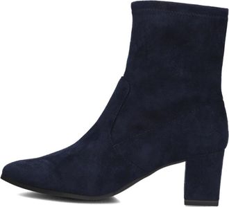 Stefano Lauran Blauwe Enkellaarsjes- Model 25354 - Dames - Laarzen met Hak - Blauw - 39 EU - Wol - Schoenen