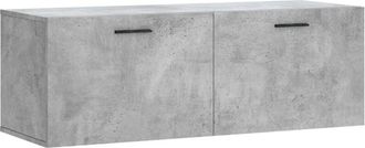 vidaXL Armario de pared madera ingeniería gris hormigón 100x36,5x35 cm Vidaxl