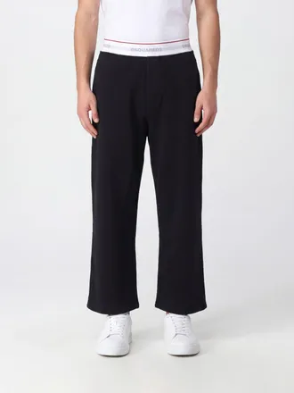 Dsquared2 Pantaloni jogging in jersey di cotone con vita logata