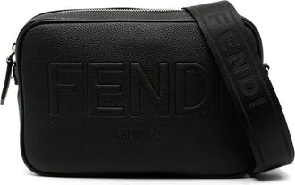 Fendi embossed-logo leather body bag - women - Calf Leather - OS - Black