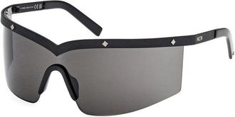 MCM Mcm Sunglasses Shield Semi Rim, Matte Black Frame And Smoke Lens Mw001602A