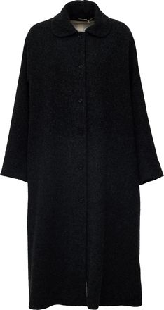 Apuntob Rounded Collar Flared Long Coat
