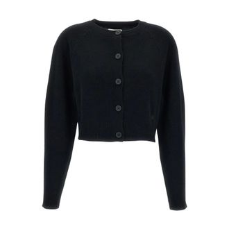 Loulou Studio Crew-neck Cardigan - female - Loulou Studio - Cardigans - Black - L - Knitwear