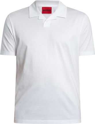 HUGO BOSS Hugo Heren Dimerspolo Katoen Stretch Poloshirt (Wit)
