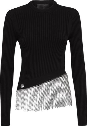 Philipp Plein Turtleneck LS Crystal Fringe