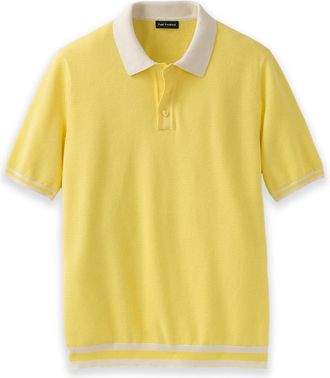 Paul Fredrick Cotton Three Button Polo