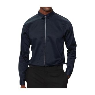 A|X Armani Exchange Camicia - Heren - Zakelijke Overhemden - Blauw - M - Katoen - Overhemden