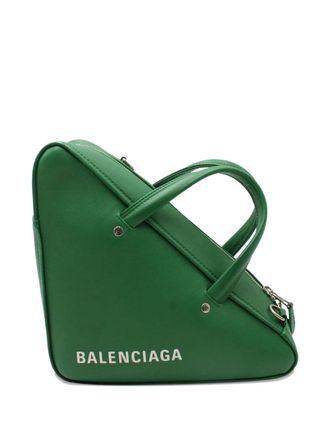 Balenciaga Triangle Duffle S tote bag - women - Leather - One Size - Green