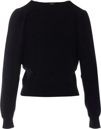 Twinset Jersey con cuello en V cruzado - Knitwear - Mujer - Negro - XS
