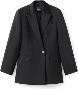 Mango x Kaia Gerber Wool Blend Blazer Dress in Black at Nordstrom Rack, Size 6