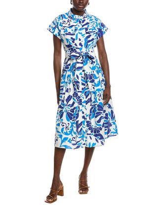 Gracia Floral Seaport Midi Dress
