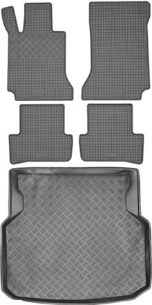 OEM Juego De Alfombrillas De Goma Para Coche Y Maletero Para Mercedes Clase C W204 Familiar/sed&aacute;n (2007-2014)