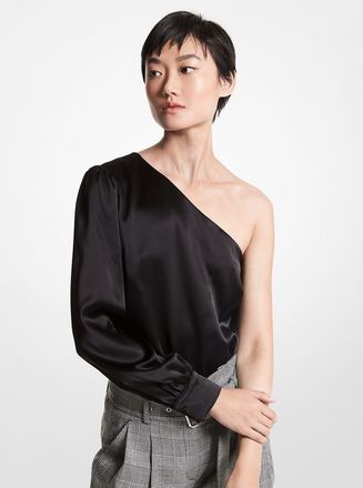 Michael Kors Satin One-Shoulder Top