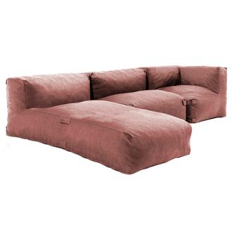 Oviala Sal&oacute;n de jard&iacute;n modular 3 plazas terracota