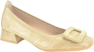 Hispanitas Mat Goud Pump +Gar. 3cm - Dames - Pumps - Geel - 37 EU - Schoenen