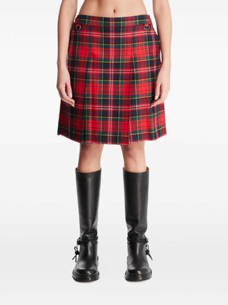Undercover Gonna midi tartan - Rosso