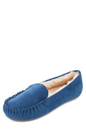 Floopi Faux Fur Lined Slipper in Navy at Nordstrom Rack, Size 10