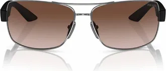 Prada Brown Gradient Wrap Mens Sunglasses PS 50ZS 5AV02P 65
