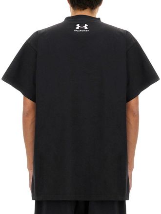 Balenciaga Oversized Cotton T-Shirt - Black