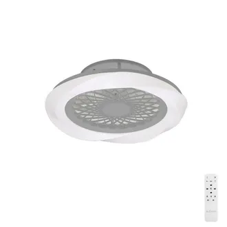 Netlighting Boreal Ceiling Light Silver 35W Fan Dimmable LED Remote
