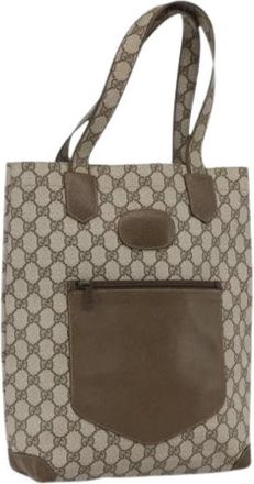 Gucci Pre-owned Vintage Tote Bag - Dames - Vintage Shopper - Beige - ONE Size - Leer - Vintage