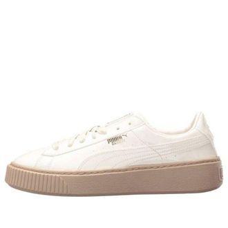 Puma (WMNS) PUMA Basket Platform Patent Marshmallow White 363314-05