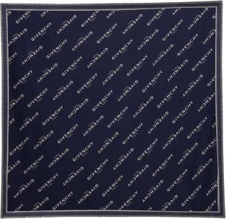 Givenchy Sciarpa con frange - Blu