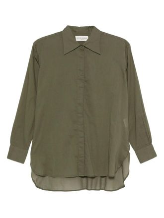Officine Générale concealed-fastening shirt - women - Cotton - S - Green