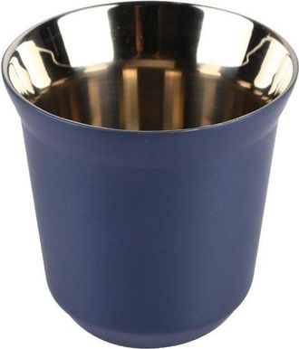 OEM Taza De Caf&eacute; Espresso De Acero Inoxidable Con Doble Aislamiento T&eacute;rmico, Color Azul Oscuro