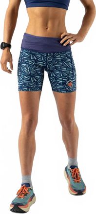 Rabbit Womens Leggy Smashems 5 Short In Midnight Sail Shard