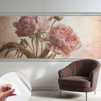 Tulup Carta Da Parati Autoadesiva - Fotomurale Adesivo - Design Elegante - Stile Moderno - Delicate Peonie 250x104 Cm