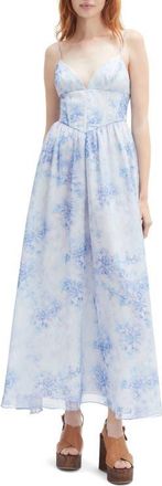 Bardot Elias Floral Print Maxi Dress in Baby Blue Floral at Nordstrom, Size 10