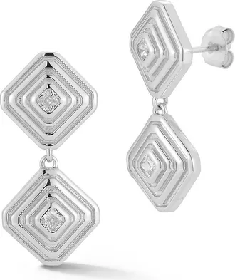 Glaze Jewelry Cubic Zirconia Diamond Drop Earrings in Silver at Nordstrom Rack