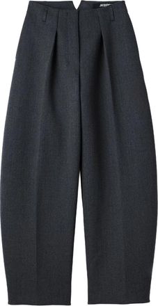 Jacquemus Le Pantalon Ovalo - Dames - Broeken - Grijs - 2XS - Katoen - Broeken
