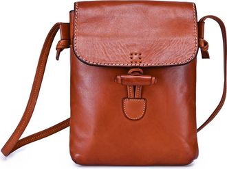 OLD TREND Ixia Genuine Leather Minimal Everyday Crossbody in Cognac at Nordstrom