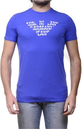 Armani Jeans T-Shirt - Heren - T-shirts - Blauw - S - Katoen - Tops