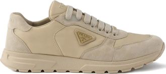 Prada Prax 2.0 logo suede sneakers - Toni neutri