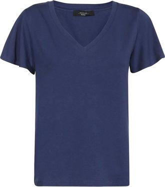 Max Mara short-sleeve cotton T-shirt - women - Cotton/Elastane - S - Blue
