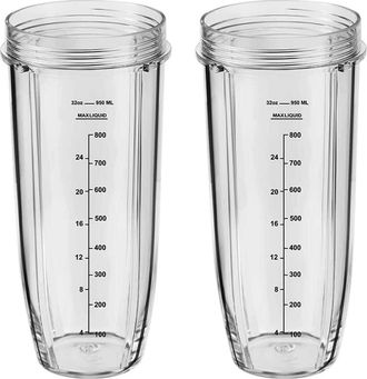 OEM 2 Vasos Mezcladores De 946 Ml (32 Oz) Con Escala De Medici&oacute;n Para Bl484