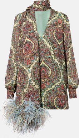 Valentino Blusa Voyage Imaginaire in georgette di seta