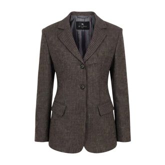 Etro Blazer in lana con revers classici - - Jackets - Donna - Grigio - M