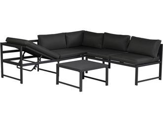 Habitat et Jardin Conjunto De Muebles De Jard&iacute;n De Metal etna - 6 Plazas - Gris
