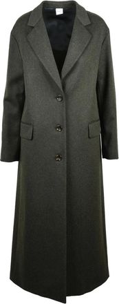 Aspesi Longline Tailored Coat With Notched Lapel And Button Closure