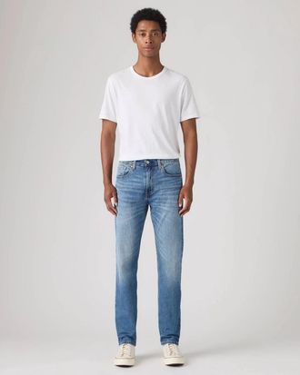 Levi's 502 Jeans Mens Blue Denim Wash Whiskering Tapered Leg JAX1951