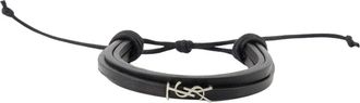 Saint Laurent Bracelets, unisex, Black, Size: M Cassandre Multitour Bracelet