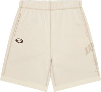 Aape By A Bathing Ape Bermuda con logo - Toni neutri