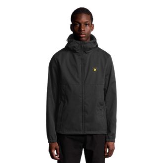 Lyle & Scott Heren Volledige Ritssluiting Sport Windjack (Zwart)